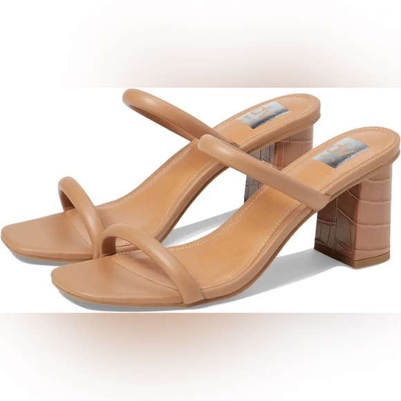 DV by Dolce Vita Shoes - Dolce Vita DV Halsty Double Strap Sandals Heels Size 8.5